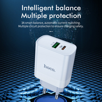 Ładowarka USB HOCO szybkie ładowanie QC PD ładowarka 20W QC4.0 QC3.0 USB typ C szybka ładowarka dla iPhone 11pro X Xs 8 Xiaomi telefon ue wtyczka 6